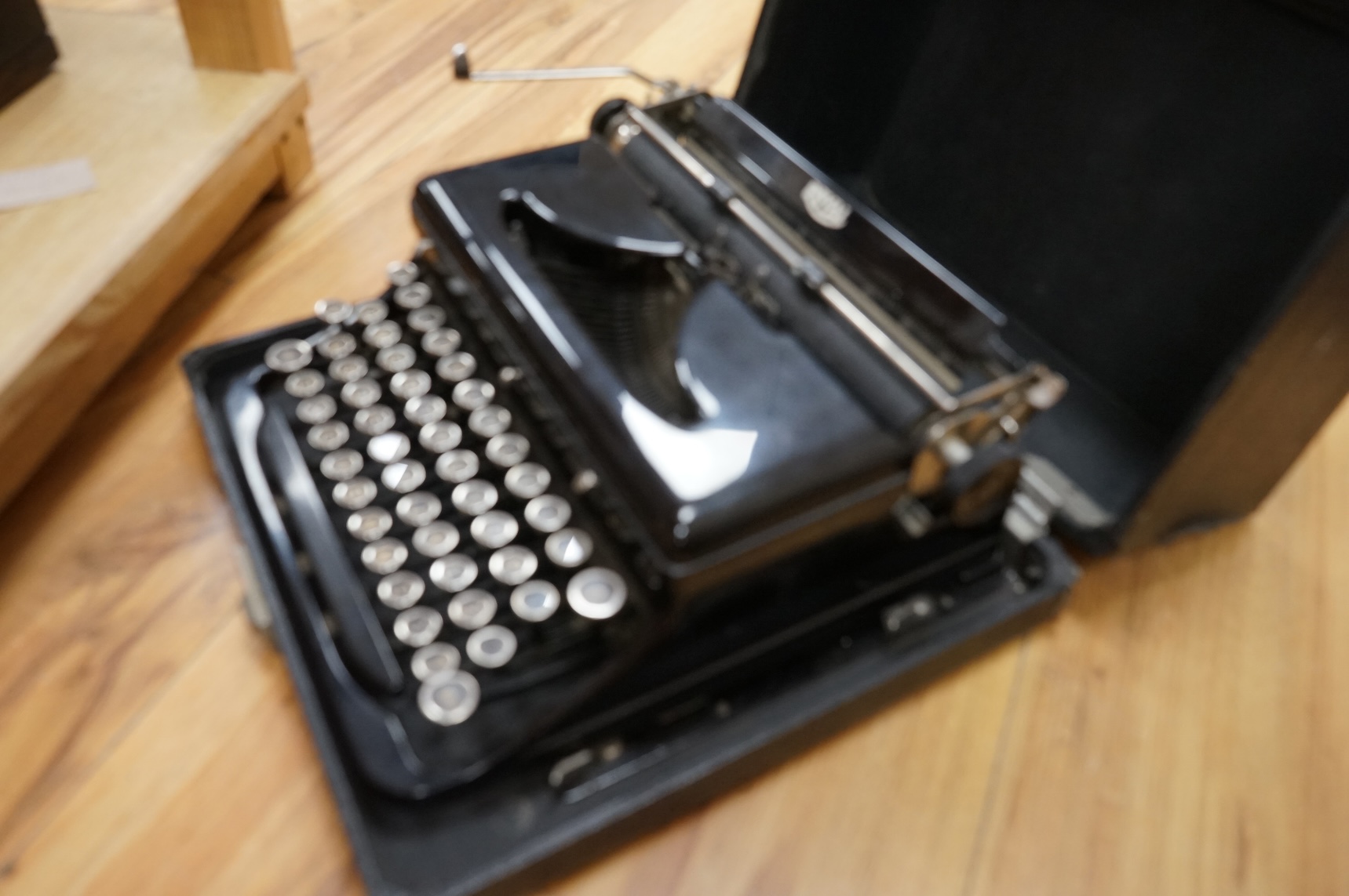 A cased 1930s Royal portable typewriter
